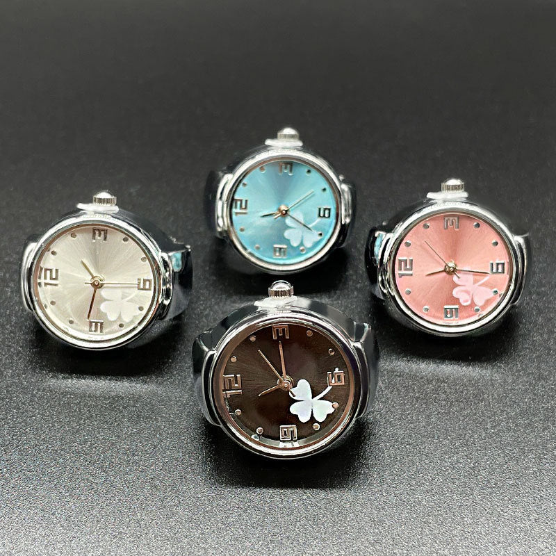Simple All-match Fashion Men And Women Couple Alloy Shell Ring Watch