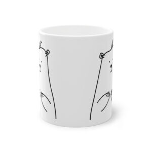 Cute Bear funny mug, white, 325 ml / 11 oz Coffee mug, tea mug for