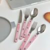 10-Pcs Sleek Modern Pinky Flatware Silverware Flatware Set - immagine 4