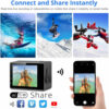 4K  Waterproof All Digital UHD WiFi Camera + RF Remote And Accessories - immagine 5