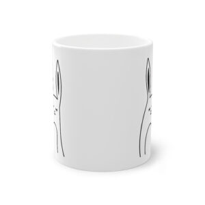 Cute Bunny mug funny rabbit mug, white, 325 ml / 11 oz Coffee mug, tea