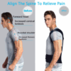 Adjustable Posture Corrector Low Back Support Shoulder Brace Belt For - immagine 13