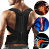 Adjustable Posture Corrector Low Back Support Shoulder Brace Belt For - immagine 11