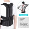 Adjustable Posture Corrector Low Back Support Shoulder Brace Belt For - immagine 3