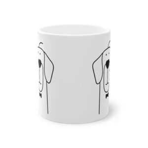 Cute dog Retriever mug, white, 325 ml / 11 oz Coffee mug, tea mug for