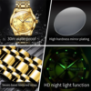 OLEVS Quartz Watch for Men Luxury Diamonds Gold Watch Waterproof - immagine 5