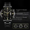 Fashion Men Stainless Steel Watch Luxury Calendar Quartz Wrist Watch - immagine 5