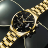 2023 Fashion Men Gold Stainless Steel Watch Luxury Calendar Quartz - immagine 5