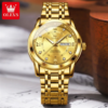 OLEVS Quartz Watch for Men Luxury Diamonds Gold Watch Waterproof - immagine 3