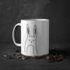 Cute Bunny mug funny rabbit mug, white, 325 ml / 11 oz Coffee mug, tea - immagine 6