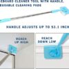 Baseboard Buddy Retractable Household Universal Cleaning Brush Mop - immagine 4