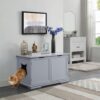 X-Large Cat Washroom Bench Litter Box Enclosure Furniture Box House - immagine 2