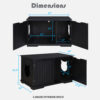 X-Large Cat Washroom Bench Litter Box Enclosure Furniture Box House - immagine 4