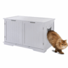 X-Large Cat Washroom Bench Litter Box Enclosure Furniture Box House - immagine 3