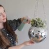 Eclectic Whimsical Disco Ball Hanging Herb Planters for Indoor, - immagine 3