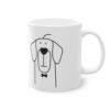 Cute dog Retriever mug, white, 325 ml / 11 oz Coffee mug, tea mug for - immagine 3