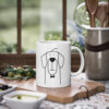 Cute dog Retriever mug, white, 325 ml / 11 oz Coffee mug, tea mug for - immagine 5
