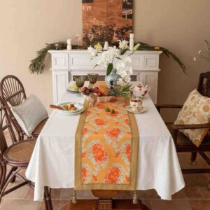Italian Style Decorative Table Runner for Elegant Fall Table Setting