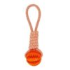 Durable Rubber Ball Chew Toy with Cotton Rope - immagine 6
