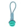 Durable Rubber Ball Chew Toy with Cotton Rope - immagine 4
